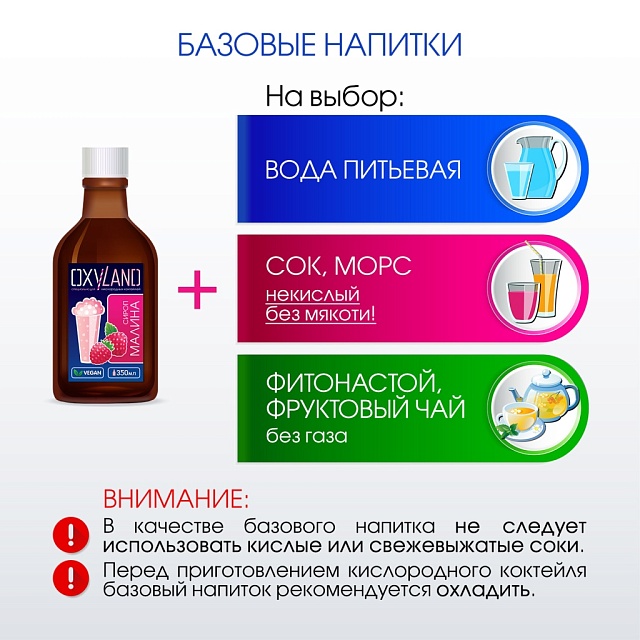 Набор OXYLAND для кислородных коктейлей "Малина"